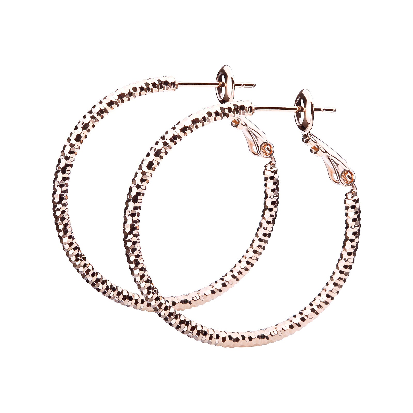 3サイズ×3コーティング テクスチャーフープピアス