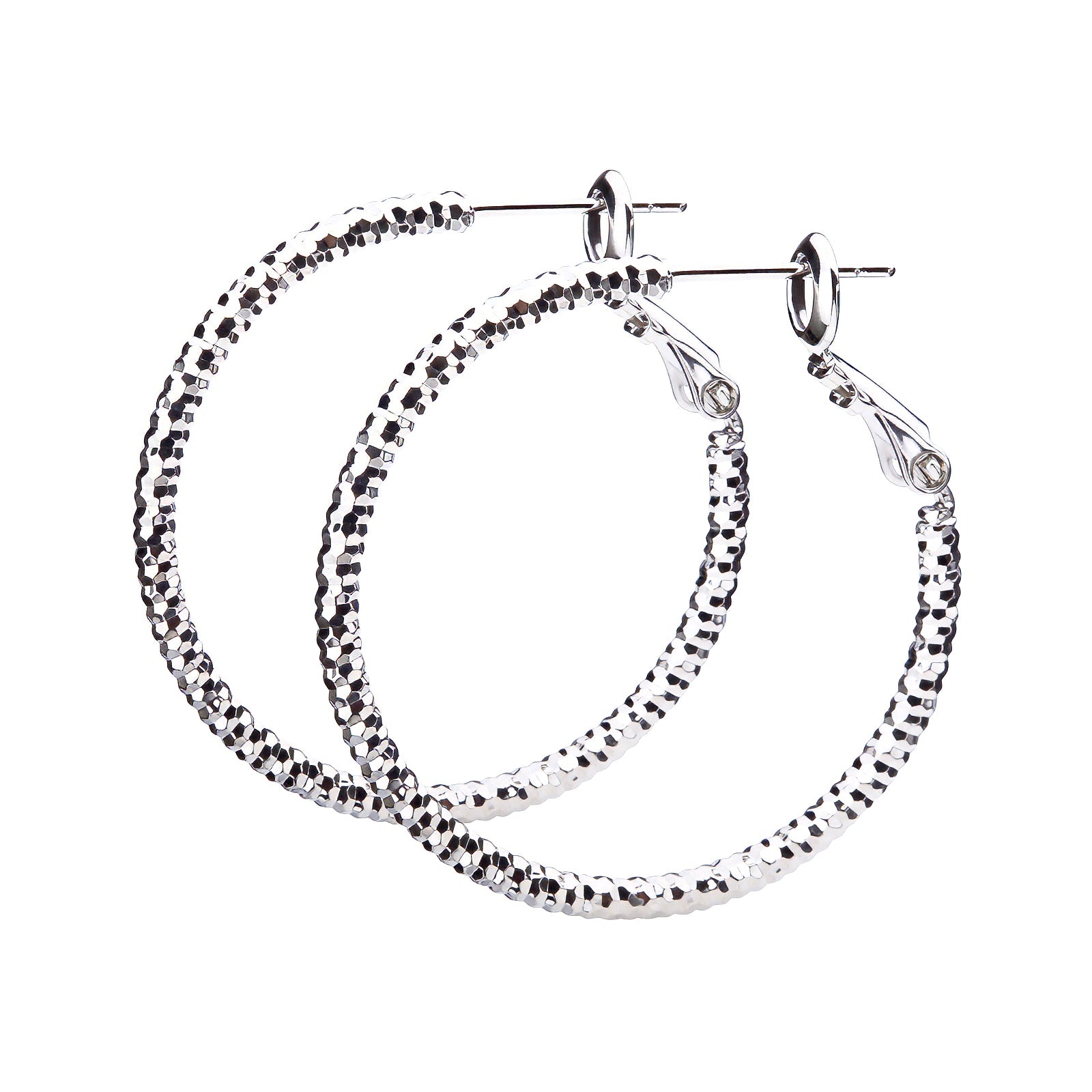 3サイズ×3コーティング テクスチャーフープピアス