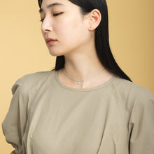 K18post 2wayメタリックバー＆ビジューピアス