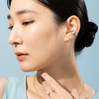 Pt900post クラフトドロップピアス