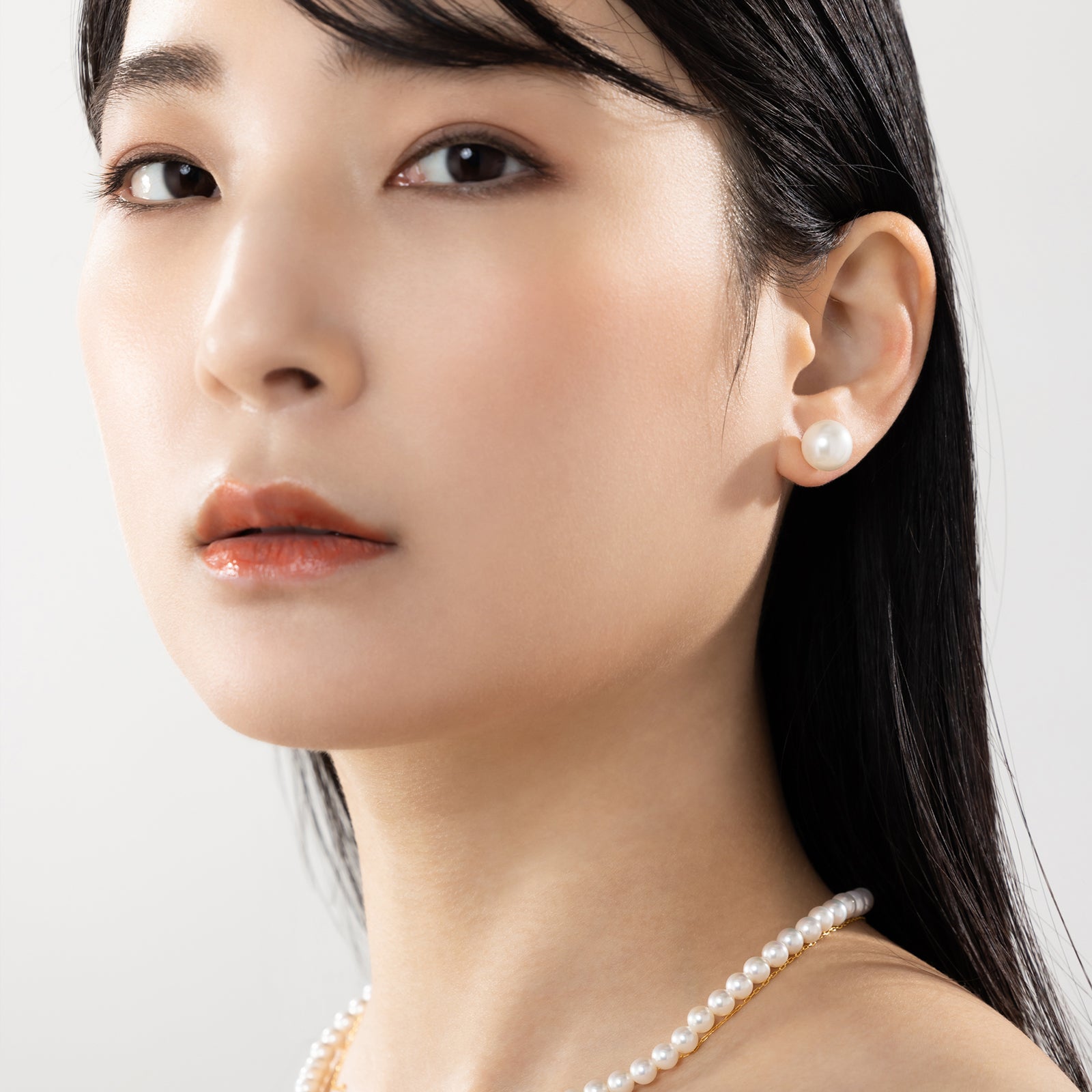 K18post ワンポイント貝パールピアス 8サイズ – LOKUMI