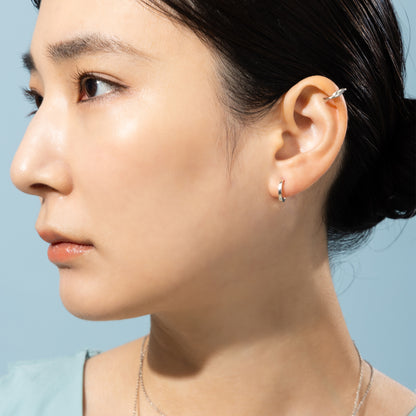Silver925 プレーンフープピアス スモール