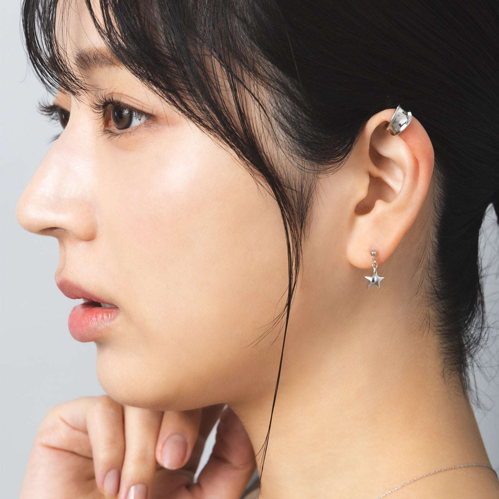 K18post クラフトスターピアス – LOKUMI