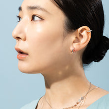 Silver925 ヘキサゴンフープピアス