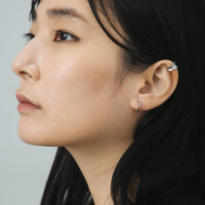 Pt900post プレーンフープピアス スモール