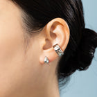 Pt900post クラフトドロップピアス