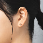 K18post クラフトフラワーピアス