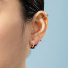 Silver925 ヘキサゴンフープピアス