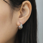 Pt900post ドロップフープピアス ラージ