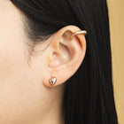 K18post クラフトハートピアス