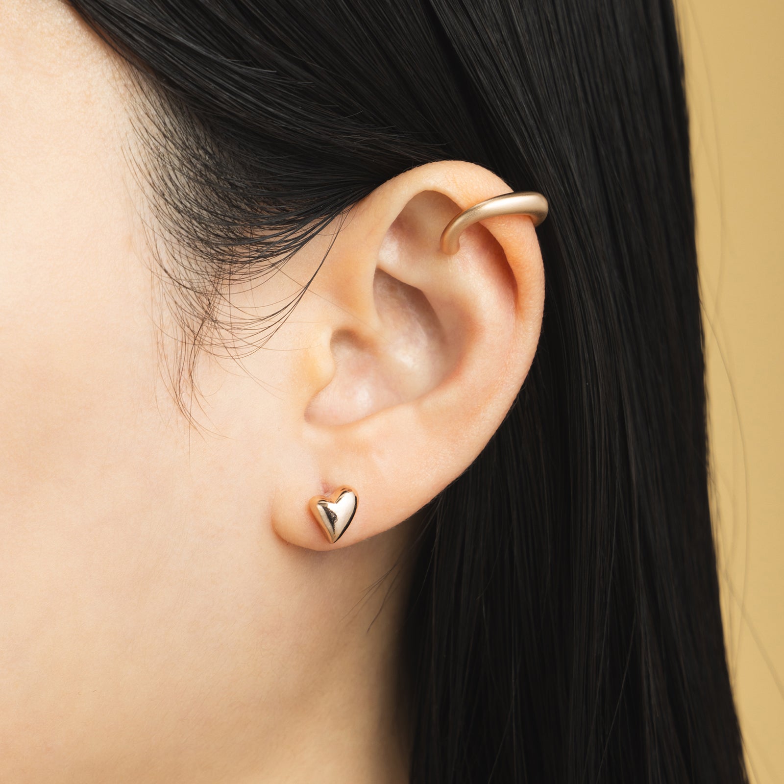 K18post クラフトハートピアス