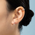Silver925 スクエアフープピアス