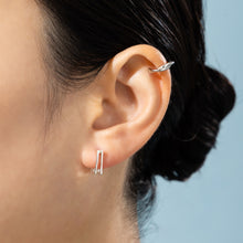 Silver925 スクエアフープピアス