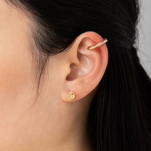 K18post クラフトクレセントピアス