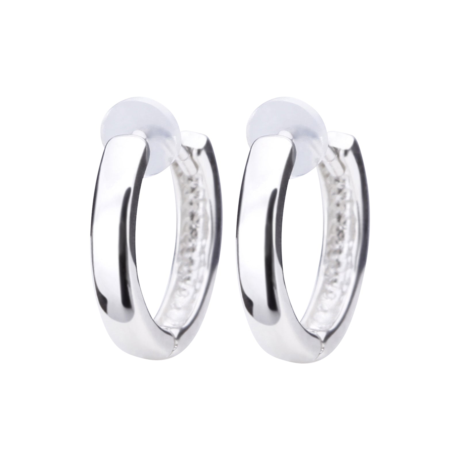 Pt900post プレーンフープピアス スモール