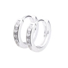 Silver925 クリスタルフープピアス