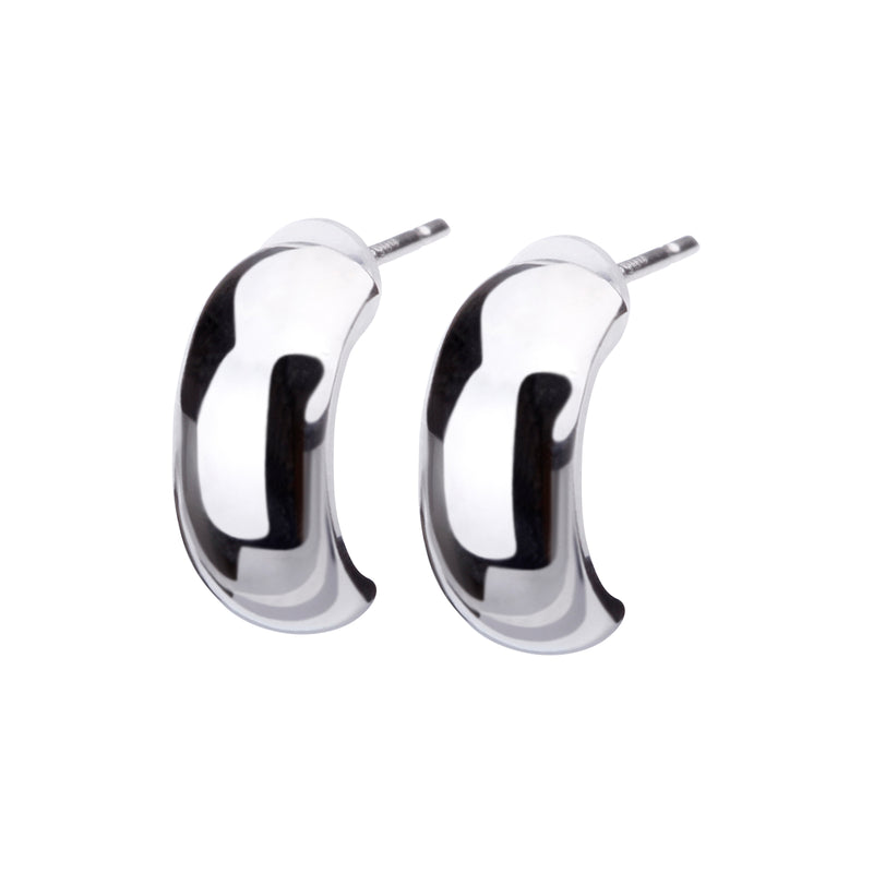 Pt900post ハーフラウンドピアス