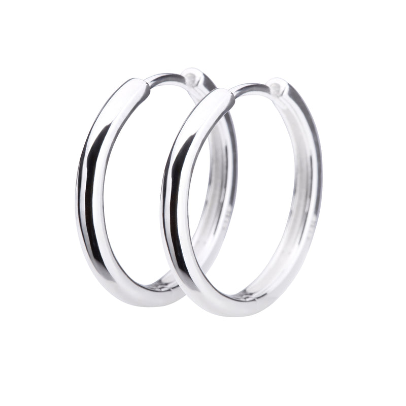 Silver925 プレーンフープピアス