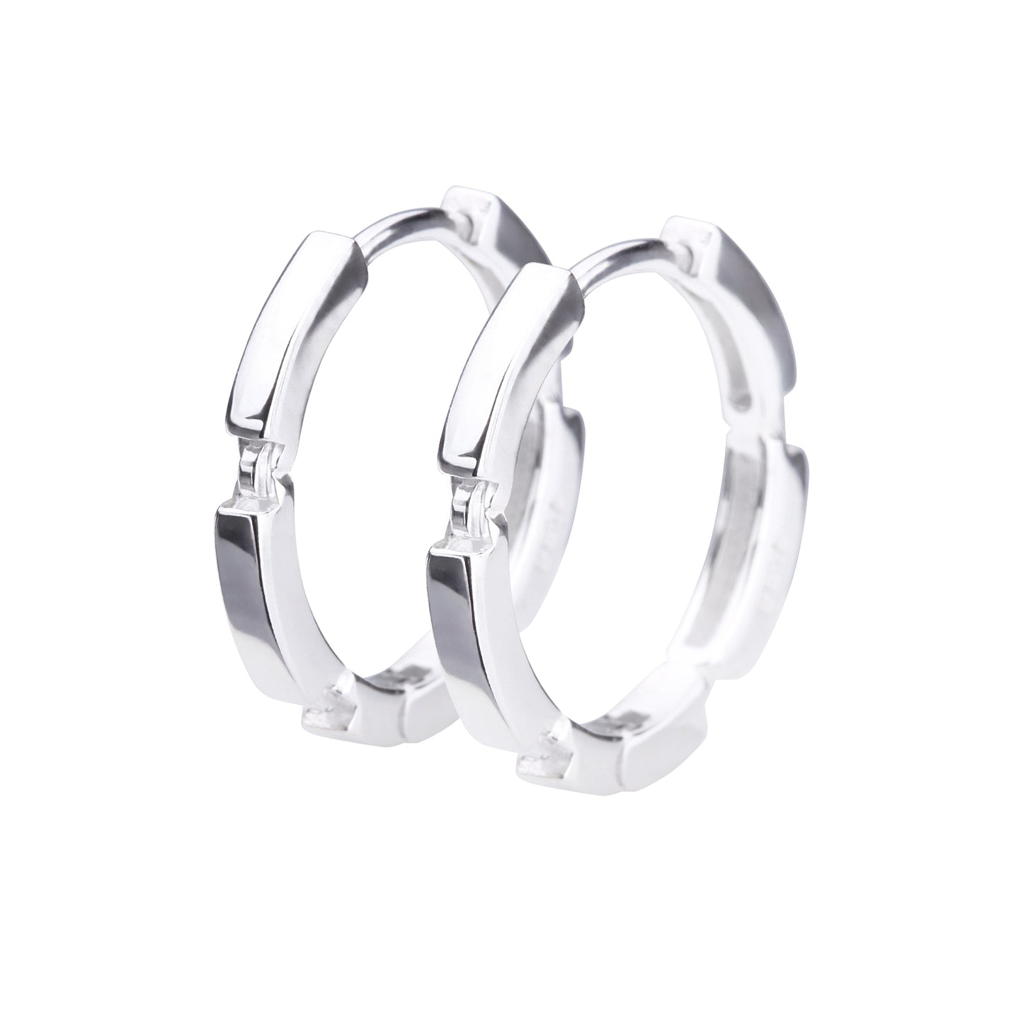 Silver925 カッティングフープピアス