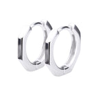 Silver925 ヘキサゴンフープピアス