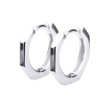 Silver925 ヘキサゴンフープピアス