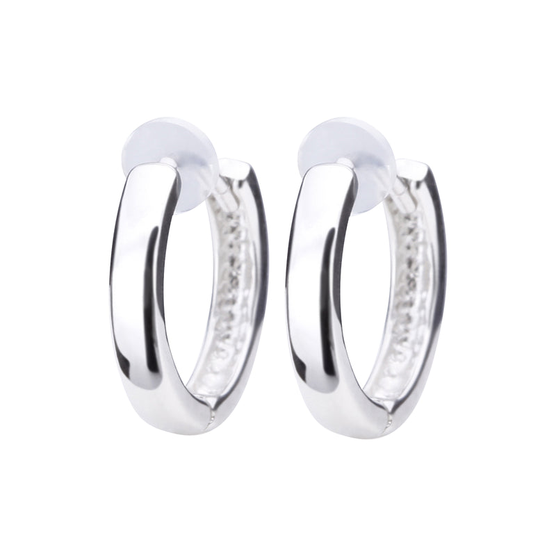 Pt900post プレーンフープピアス スモール