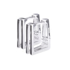 Silver925 スクエアフープピアス