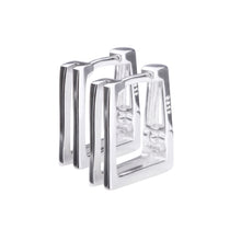 Silver925 スクエアフープピアス