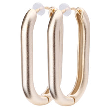 K18post オーバルラウンドフープピアス