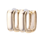 K18post スクエアフープピアス