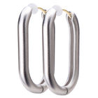 K18post オーバルラウンドフープピアス