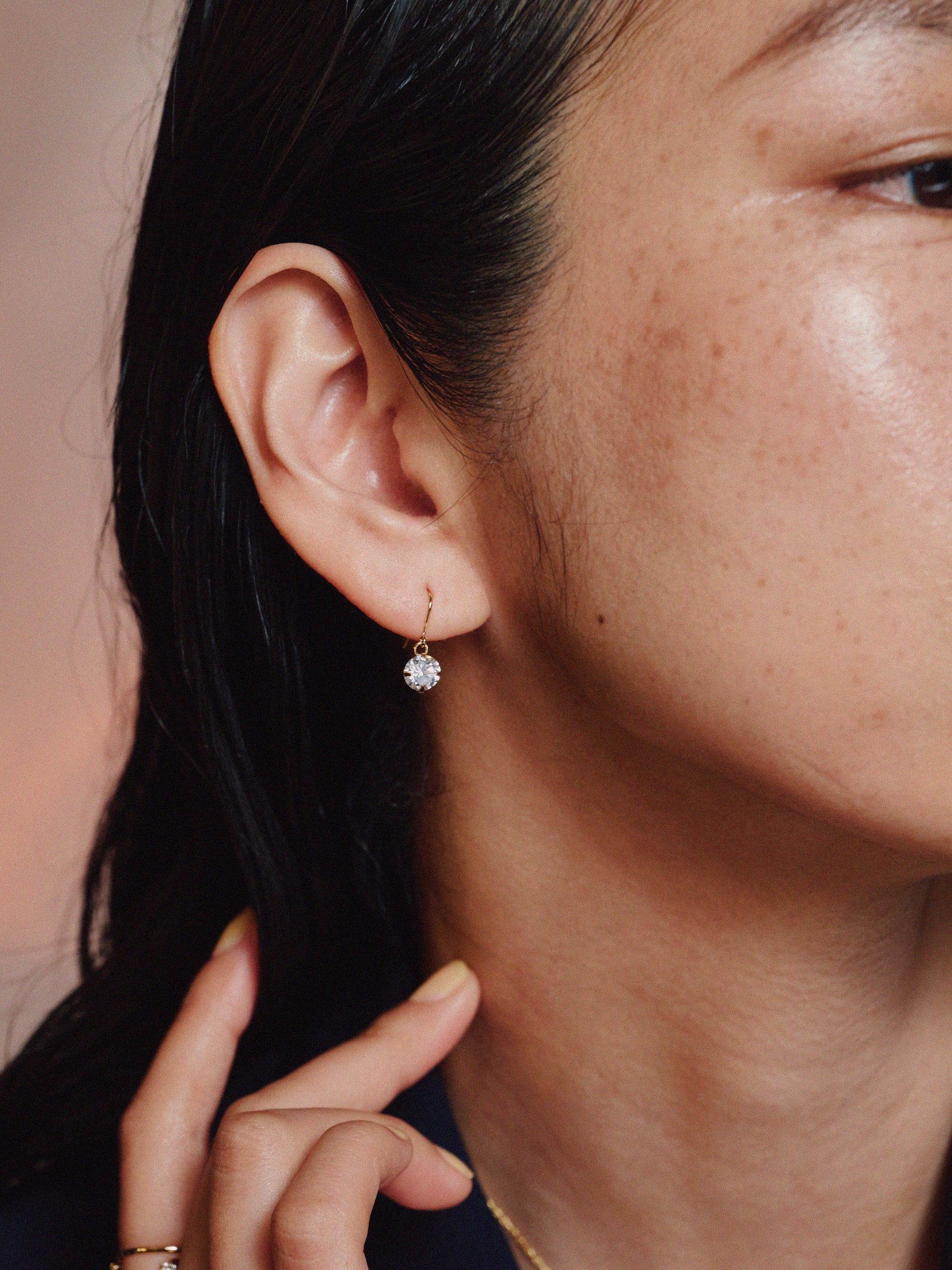 5サイズ×3コーティング キュービックジルコニアフックピアス