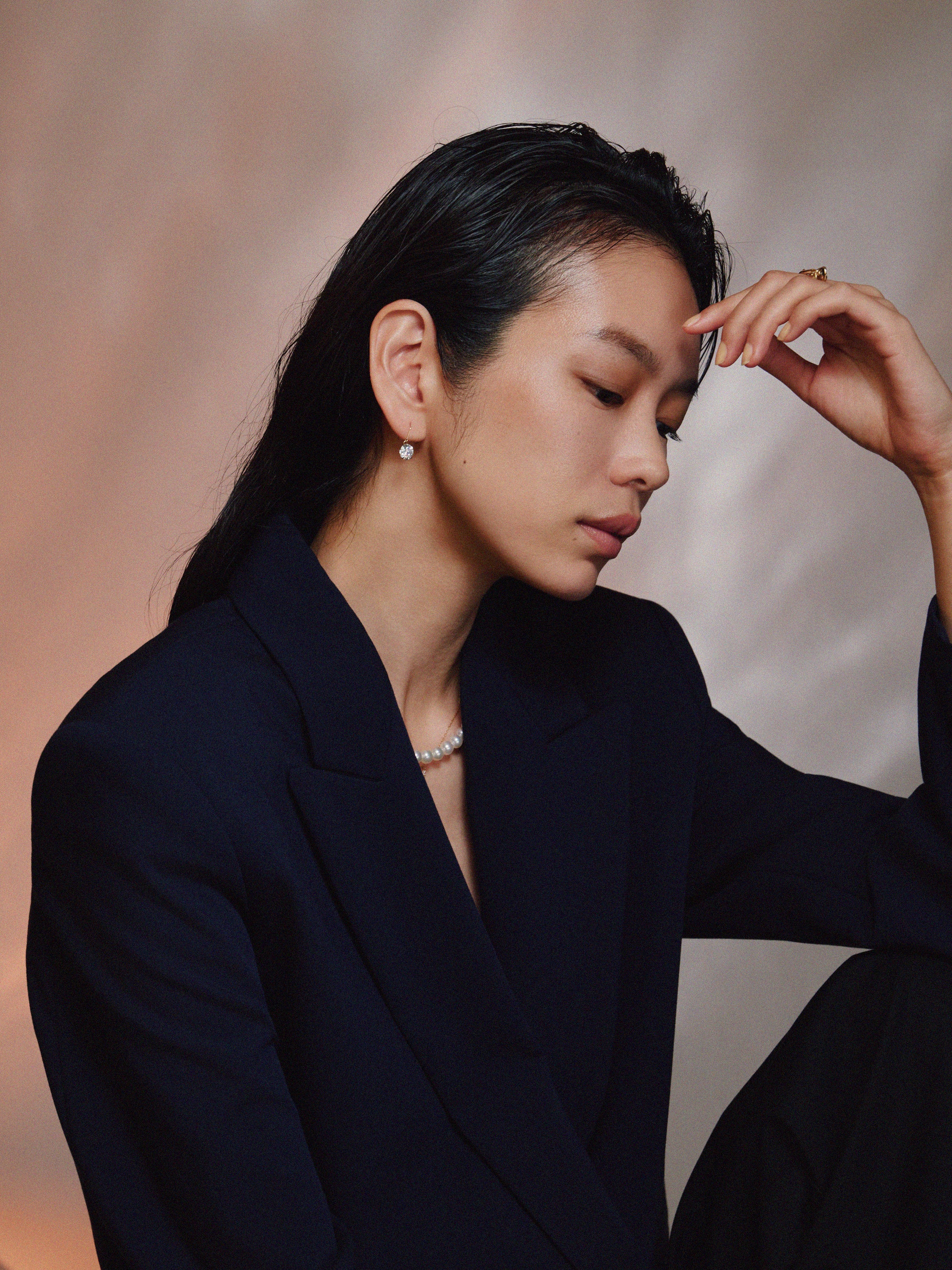 5サイズ×3コーティング キュービックジルコニアフックピアス