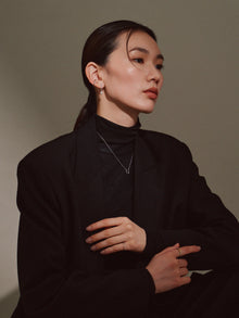 セミサークルパールイヤリング