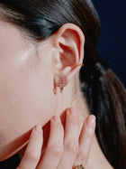 ラインストーンイヤリング