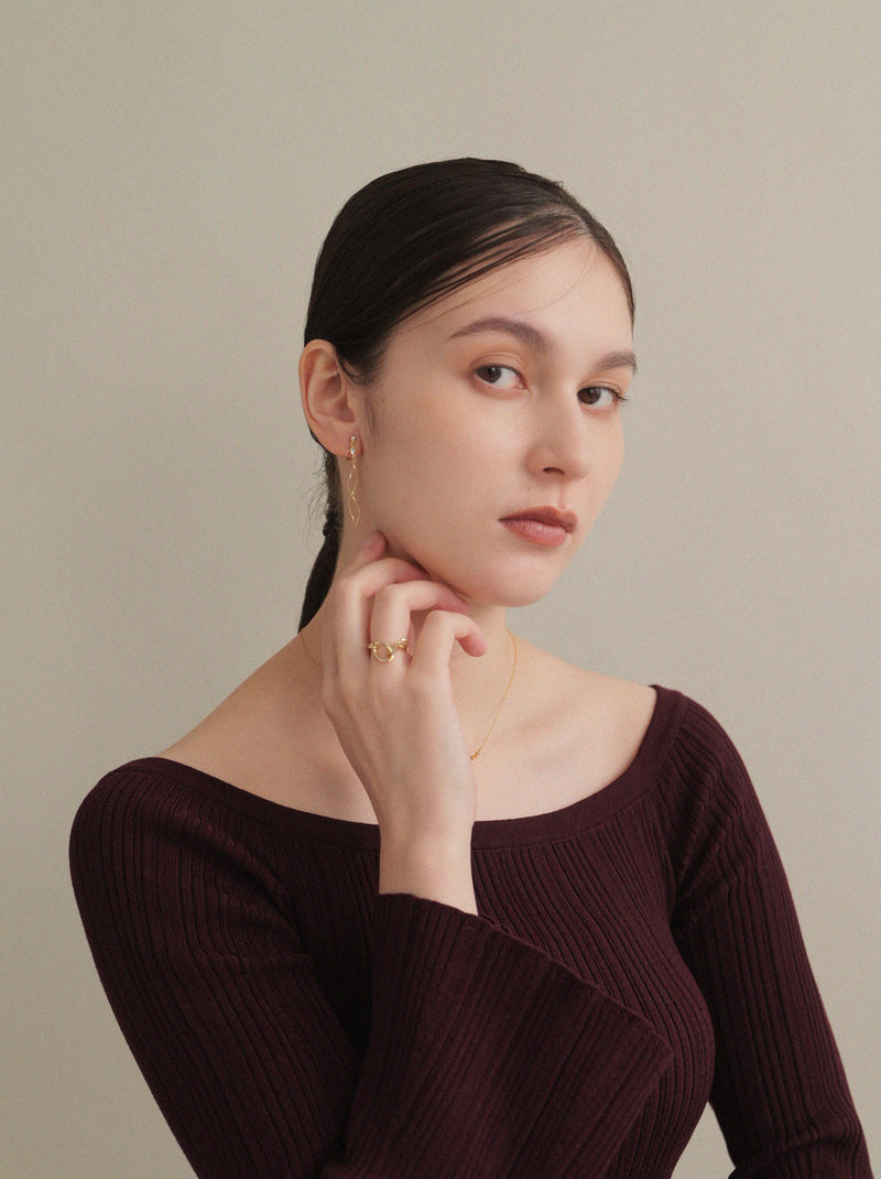 ツイステッドバーイヤリング