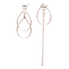 K18post アシンメトリードロップピアス