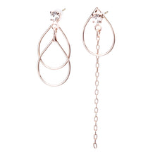 K18post アシンメトリードロップピアス