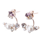 Preciosa Crystal パール＆ビジューバックキャッチピアス