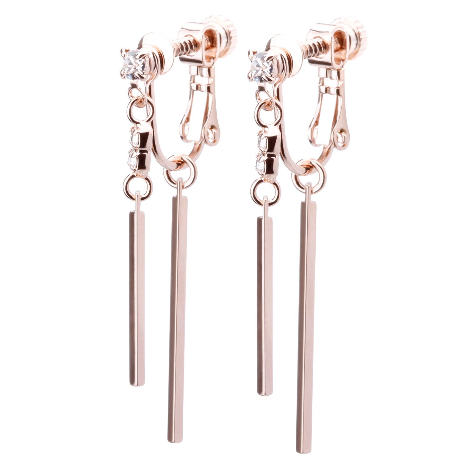 メタルバーイヤリング