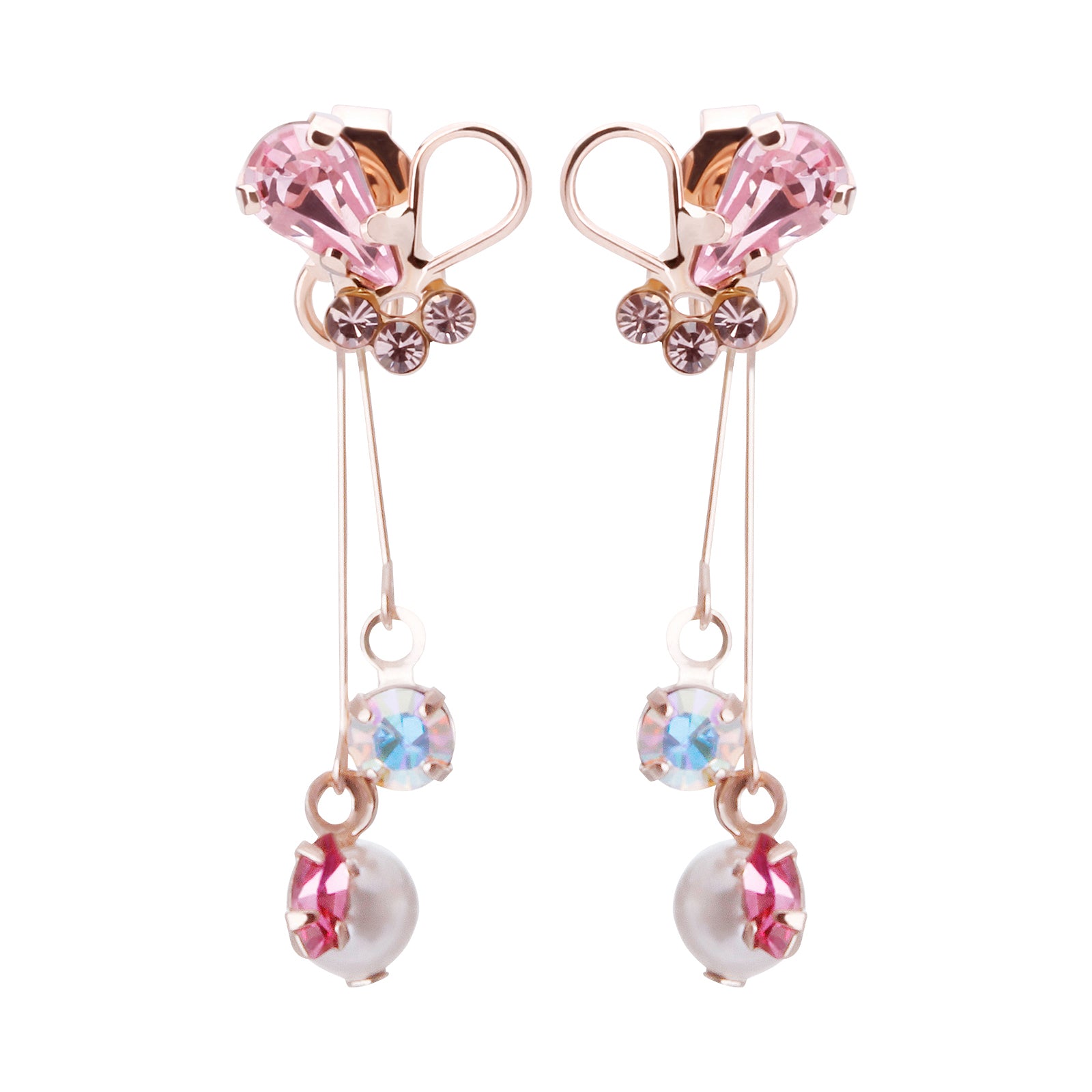 Preciosa Crystal フルールノットビジューピアス