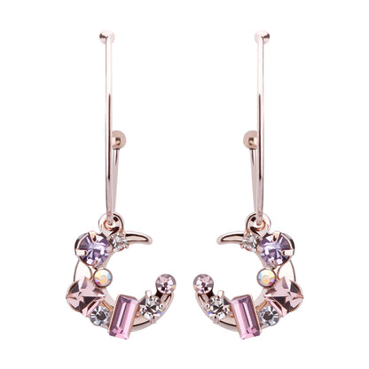 Preciosa Crystal クレセントフープピアス