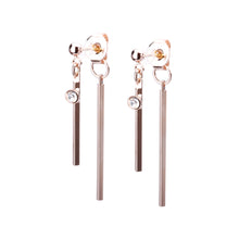 K18post 2wayメタリックバー＆ビジューピアス