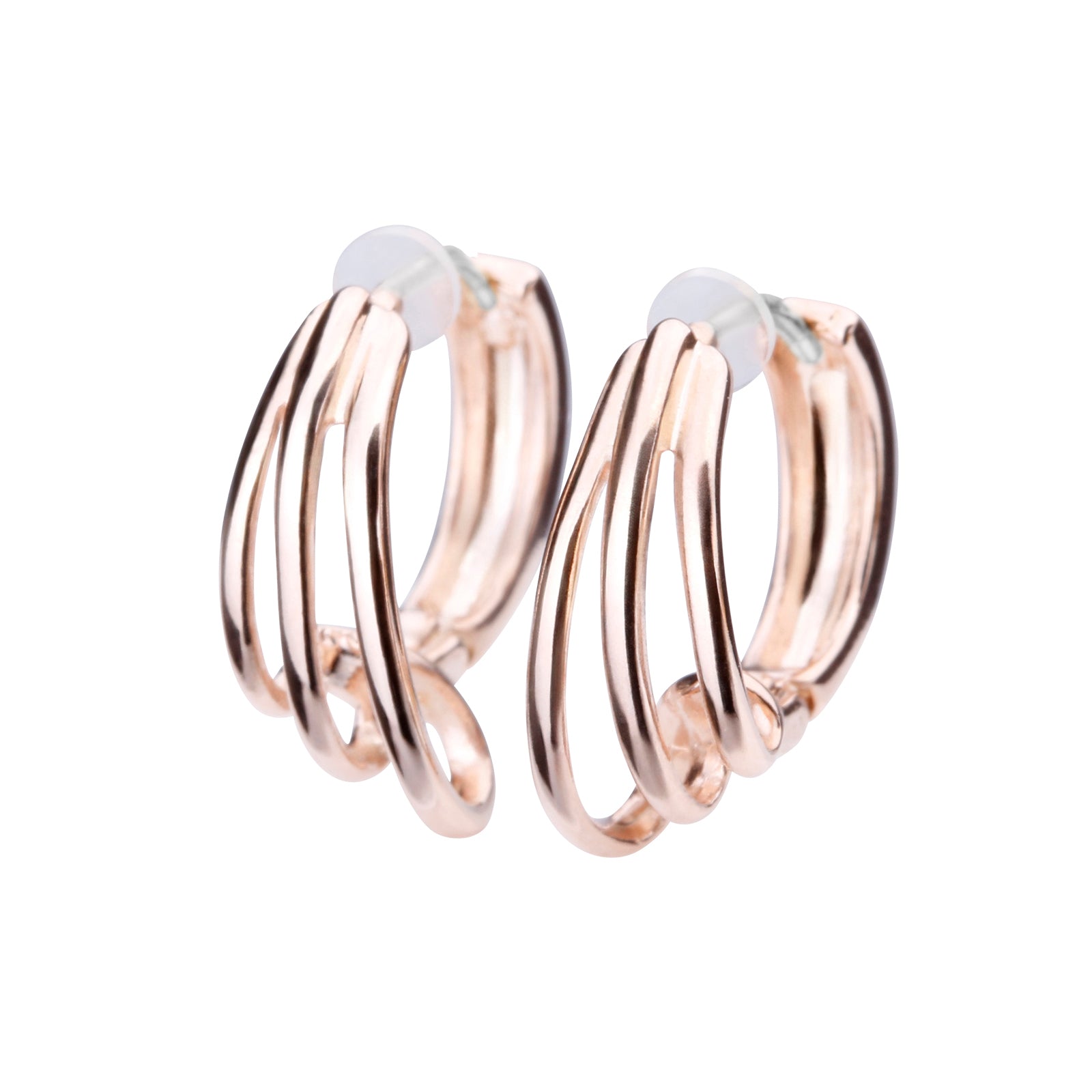 Pt900post トリニティフープピアス