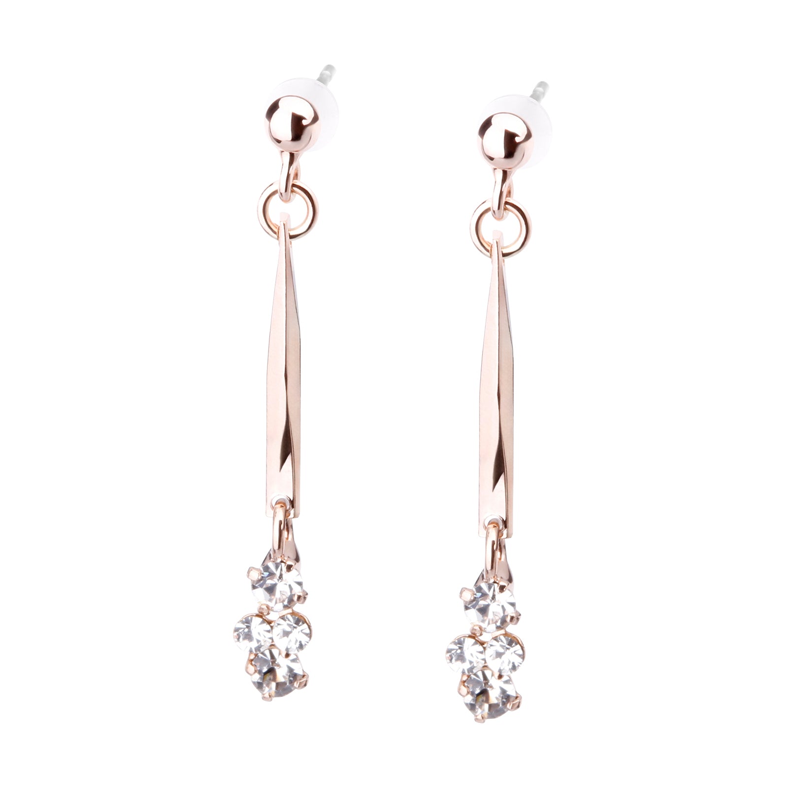 Pt900post メタリックバーピアス