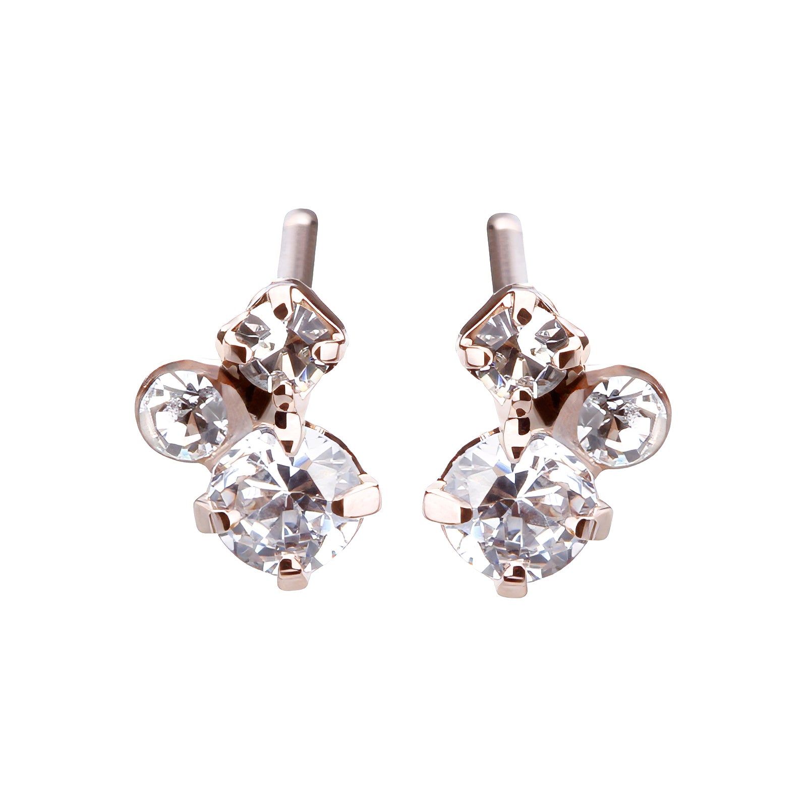 キュービック＆クリスタルピアス