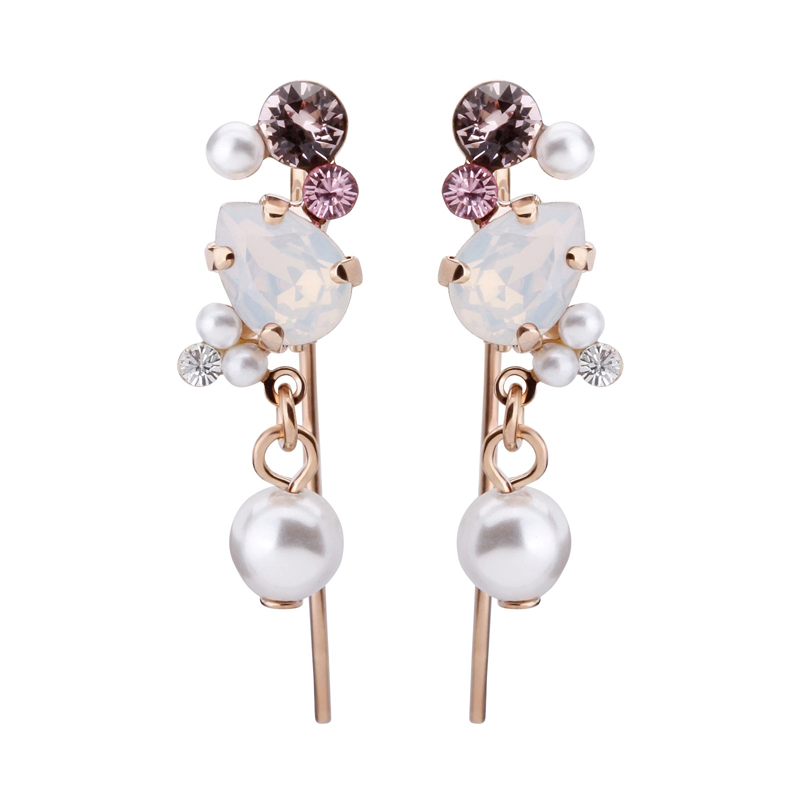 Preciosa Crystals ロングフックピアス