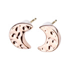 K18post クラフトクレセントピアス