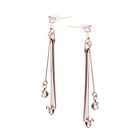 K18post メタルバー&ビジューピアス