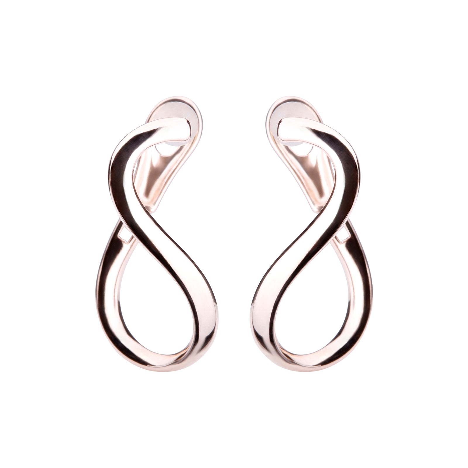 K18post ツイステッドフープピアス